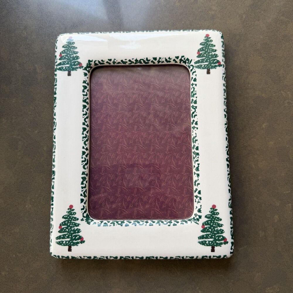 Vintage Furio Christmas Tree White Ceramic Photo Picture Frame 4x6 Dayton Hudson
